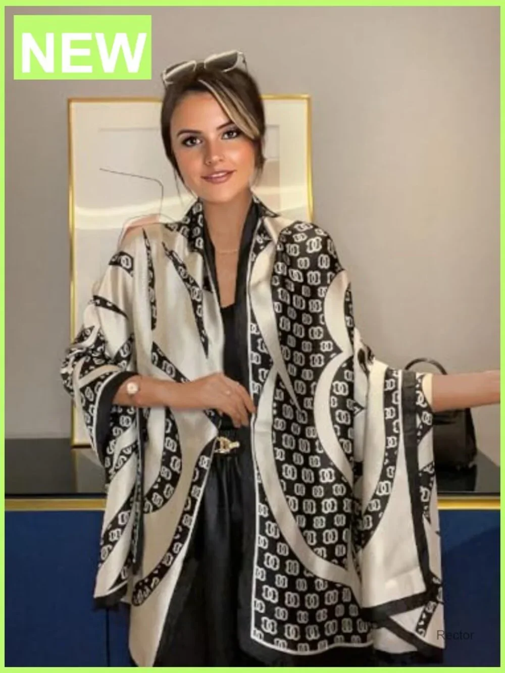 Large Silk Scarf Lightweight Shawl Wrap Fashion Scarf